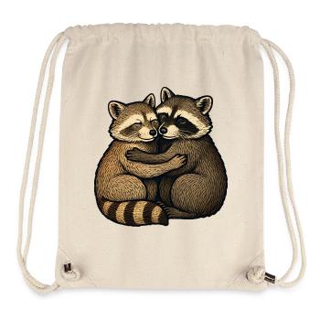 Amitié avec les ratons laveurs - Sac à cordon recyclé Stanley/Stella - blanc naturel - Devant