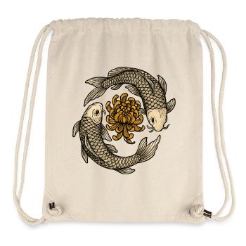 Koi Kreislauf Chrysanthemen - Stanley/Stella recycelter Gym Bag - Naturweiß - Vorne