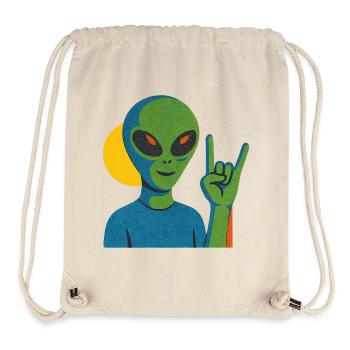 Panneau néon en pierre extraterrestre - Sac à cordon recyclé Stanley/Stella - blanc naturel - Devant