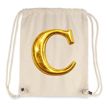 Goldenes C Monogramm-Design - Stanley/Stella recycelter Gym Bag - Naturweiß - Vorne
