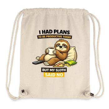 Productive Sloth Coffee Break - Stanley/Stella Recycled Gym Bag - natural - Front