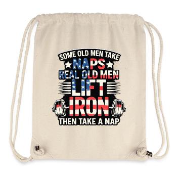 Alte Männer Amerika Fitness Joke  - Stanley/Stella recycelter Gym Bag - Naturweiß - Vorne