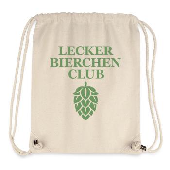 Lecker Bierchen Club - Lecker Bierchen - Bier - Stanley/Stella recycelter Gym Bag - Naturweiß - Vorne