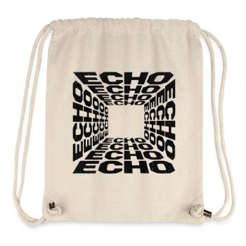 Tunnel Echoes Typographic Pattern - Stanley/Stella Recycled Gym Bag - natural - Front