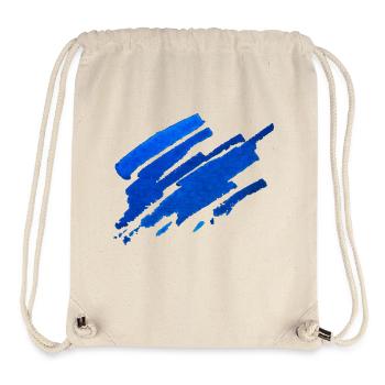 Couleur - Bleu - Abstrait - Sac à cordon recyclé Stanley/Stella - blanc naturel - Devant