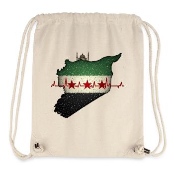 Syrie libre - Sac à cordon recyclé Stanley/Stella - blanc naturel - Devant