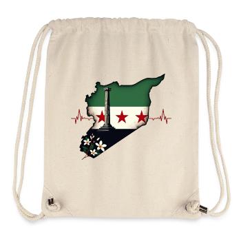 Drapeau Syrie - Centre de table - Sac à cordon recyclé Stanley/Stella - blanc naturel - Devant