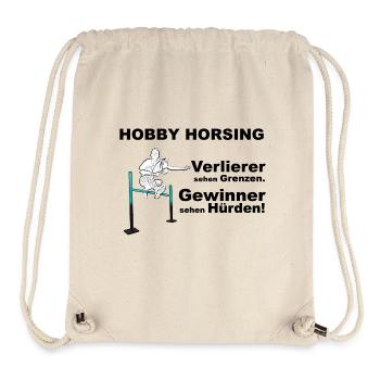 Verlierer sehen Grenzen, Gewinner sehen Hürden - Stanley/Stella recycelter Gym Bag - Naturweiß - Vorne