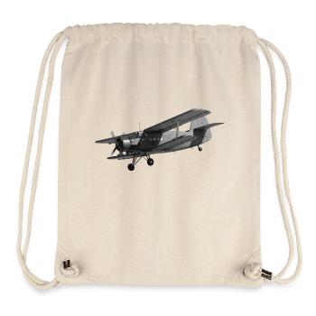Airplane AN2 Biplane Propeller Vintage - Stanley/Stella Recycled Gym Bag - natural - Front