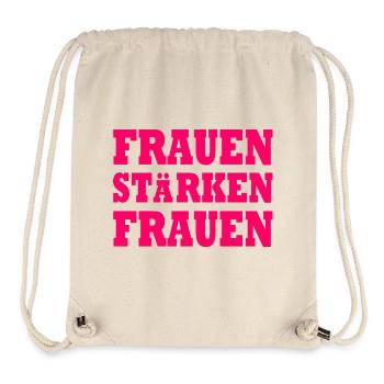 frauen stärken frauen - Stanley/Stella recycelter Gym Bag - Naturweiß - Vorne