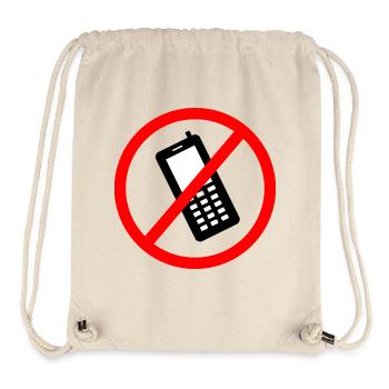 radio mobile téléphone téléphone mobile téléphone Retro23 - Sac à cordon recyclé Stanley/Stella - blanc naturel - Devant