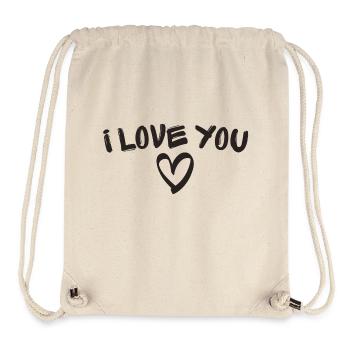 i love you - Stanley/Stella recycelter Gym Bag - Naturweiß - Vorne