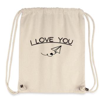 i love you - Stanley/Stella recycelter Gym Bag - Naturweiß - Vorne