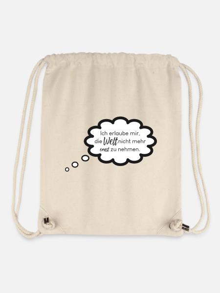Welt Anschauung - Stanley/Stella recycelter Gym Bag - Naturweiß