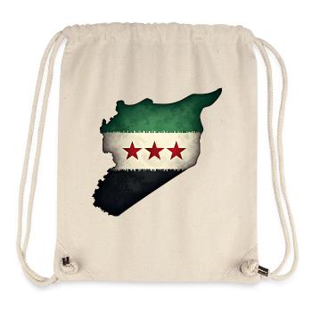 Drapeau Syrie - Sac à cordon recyclé Stanley/Stella - blanc naturel - Devant
