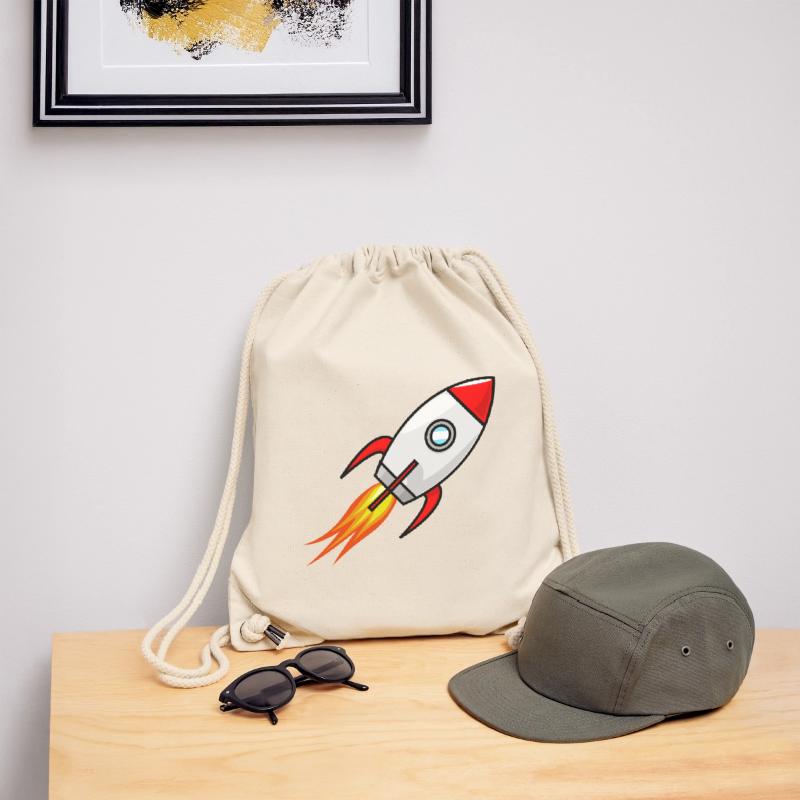 Rocket Rocket Space Shuttle UFO Spacecraft Moon Stanley/Stella Recycled Gym Bag