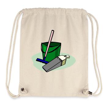 cleaning cleaning cleaning woman broom wischmop30 - Stanley/Stella Recycled Gym Bag - natural - Front