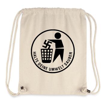 Fck nzs - halte deine umwelt sauber - Stanley/Stella recycelter Gym Bag - Naturweiß - Vorne