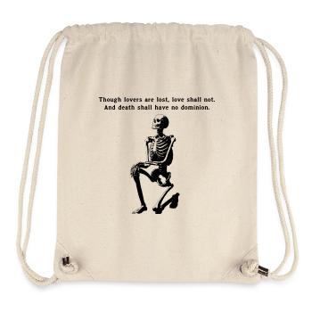 Kniendes Skelett - Tarot-Tod mit Zitat - Stanley/Stella recycelter Gym Bag - Naturweiß - Vorne