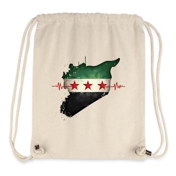 flagge syrien - Freies Syrien Flagge - Herzstück - Stanley/Stella recycelter Gym Bag - Naturweiß - Vorne