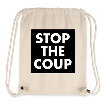 stop the coup - Stanley/Stella recycelter Gym Bag - Naturweiß - Vorne