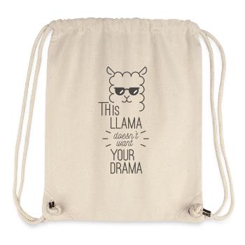 Wortspiel Lama- This lama doesnt want your drama - Stanley/Stella recycelter Gym Bag - Naturweiß - Vorne