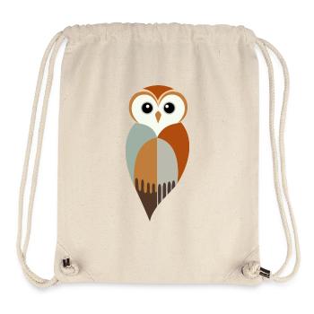 Stylized Owl - Stanley/Stella Recycled Gym Bag - natural - Front