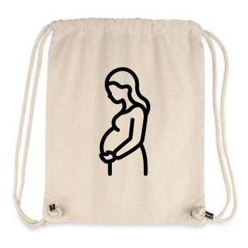 Schwangerschaft - Stanley/Stella recycelter Gym Bag - Naturweiß - Vorne