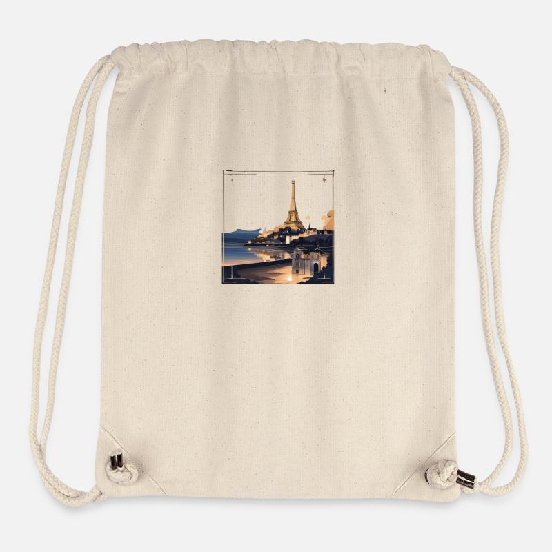 Éclat Parisien Sous les Étoiles - Sac à cordon recyclé Stanley/Stella - blanc naturel