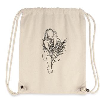 Woman Flowers Confidence - Stanley/Stella Recycled Gym Bag - natural - Front