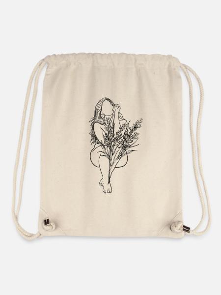 Frau Blumen Selbstvertrauen - Stanley/Stella recycelter Gym Bag - Naturweiß