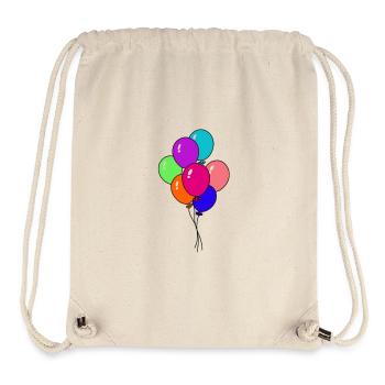 Festliche Regenbogenballons - Stanley/Stella recycelter Gym Bag - Naturweiß - Vorne