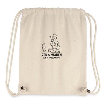 Zen and Meow Cat Mom - Stanley/Stella Recycled Gym Bag - natural - Front