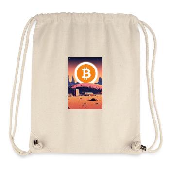 Bitcoin Mondlandung Neon - Stanley/Stella recycelter Gym Bag - Naturweiß - Vorne