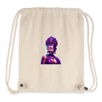Neon-Buddha mit Lotuskrone - Stanley/Stella recycelter Gym Bag - Naturweiß - Vorne