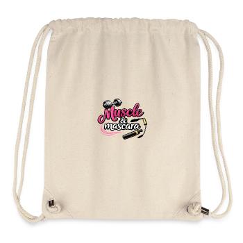 Muscle & Mascara – Feminines Fitness Statement Des - Stanley/Stella recycelter Gym Bag - Naturweiß - Vorne
