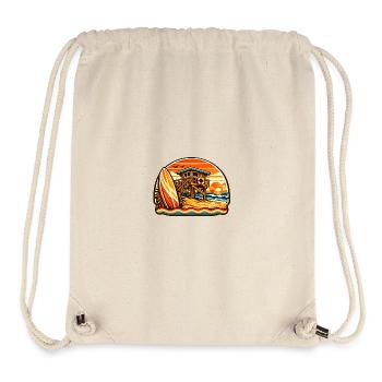 Strand Lifeguard Sonnenuntergang Surfboard - Stanley/Stella recycelter Gym Bag - Naturweiß - Vorne
