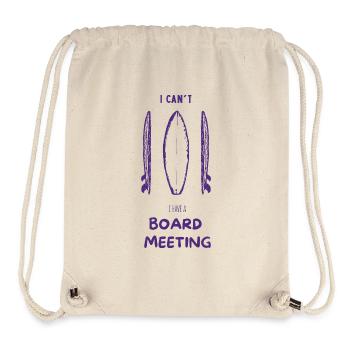 Surfing Board Meeting - Stanley/Stella recycelter Gym Bag - Naturweiß - Vorne
