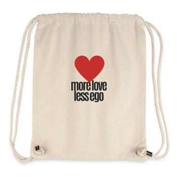 Mehr Liebe, weniger Ego - Stanley/Stella recycelter Gym Bag - Naturweiß - Vorne