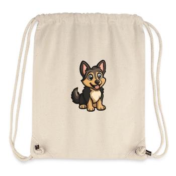 Schäferhund Hund Comic Baby - Stanley/Stella recycelter Gym Bag - Naturweiß - Vorne