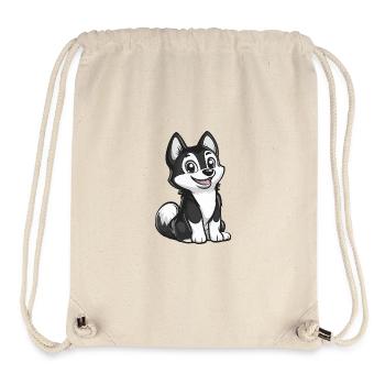 Husky Hund Comic Baby - Stanley/Stella recycelter Gym Bag - Naturweiß - Vorne