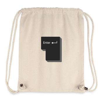 Enter Knopf Computer Geschenkidee - Stanley/Stella recycelter Gym Bag - Naturweiß - Vorne