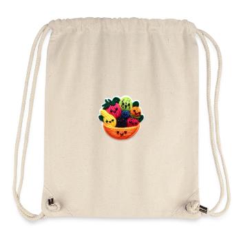 Fruit salad faces - Stanley/Stella recycelter Gym Bag - Naturweiß - Vorne