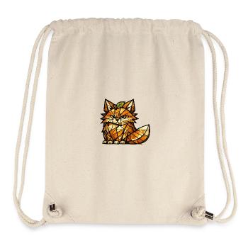 Version cubisme du Renard Orange - Sac à cordon recyclé Stanley/Stella - blanc naturel - Devant