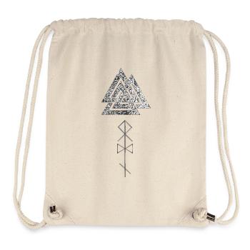 Valknut mit Odin Runen - Stanley/Stella recycelter Gym Bag - Naturweiß - Vorne