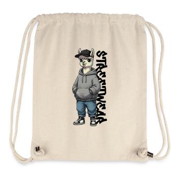 Alpaka Streetwear Urban Style Design - Stanley/Stella recycelter Gym Bag - Naturweiß - Vorne