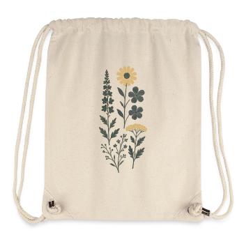 Vintage Bouquet Yellow Blue - Stanley/Stella Recycled Gym Bag - natural - Front