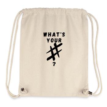 What s your #? - Stanley/Stella recycelter Gym Bag - Naturweiß - Vorne
