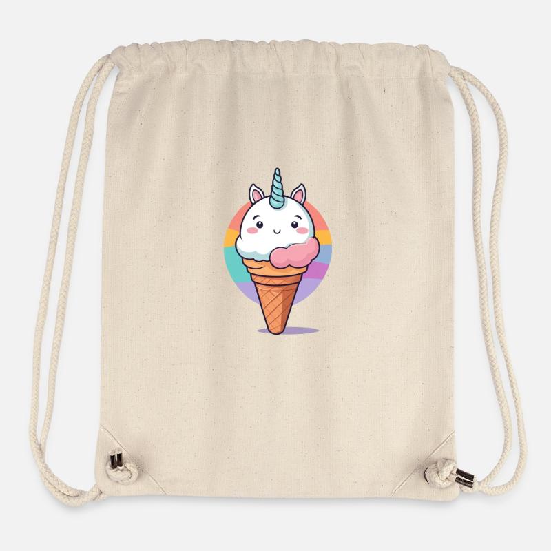 Glace Licorne - Sac à cordon recyclé Stanley/Stella - blanc naturel