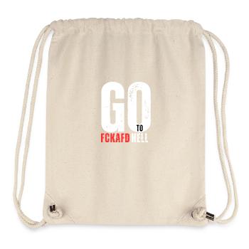 FCKAFD Go To Hell - Stanley/Stella recycelter Gym Bag - Naturweiß - Vorne